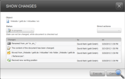 Document changelist